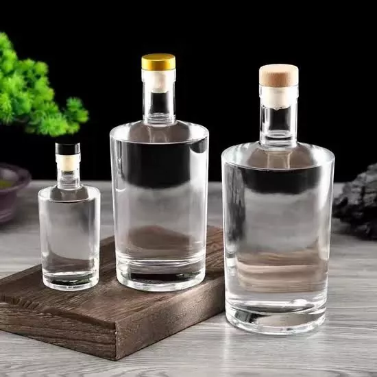 டி-கார்க் உடன் 100ml கிளாஸ் விஸ்கி ஜின் வோட்கா டெக்யுலா பாட்டில்கள்